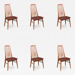 Niels Koefoed Niels Koefoed Eva Teak Leather Dining Chairs for Koefoeds Hornslet - 4389279