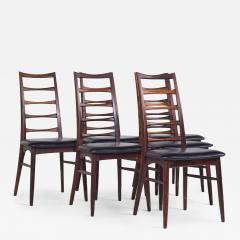 Niels Koefoed Niels Koefoed for Hornslet M belfabrik Lis Rosewood Dining Chairs Set of 6 - 4217379