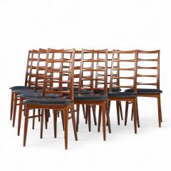 Niels Koefoed Niels Koefoed for Koefoeds Hornslet Lis Danish Teak Dining Chairs Set of 10 - 4391807