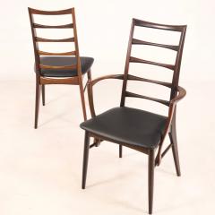 Niels Koefoed Set of Six Scandinavian Modern Rosewood Dining Chairs Designed by Niels Koefoed - 2966209