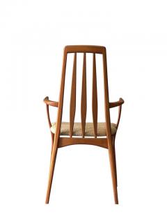 Niels Koefoed Vintage Danish Set of Six Teak Eva Dining Chairs by Niels Koefoed 2 Arms 4 Sides - 2632262