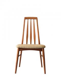 Niels Koefoed Vintage Danish Set of Six Teak Eva Dining Chairs by Niels Koefoed 2 Arms 4 Sides - 2632268