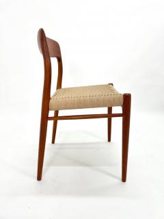 Niels Otto M ller 1960s Set of 8 Niels Moller Model 71 Teak Chairs with new danish rope - 3144612