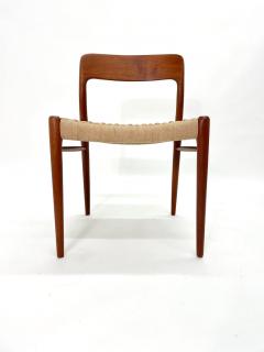 Niels Otto M ller 1960s Set of 8 Niels Moller Model 71 Teak Chairs with new danish rope - 3144613