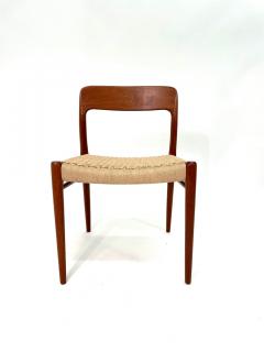 Niels Otto M ller 1960s Set of 8 Niels Moller Model 71 Teak Chairs with new danish rope - 3144614