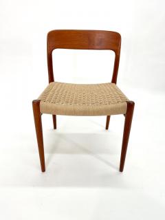 Niels Otto M ller 1960s Set of 8 Niels Moller Model 71 Teak Chairs with new danish rope - 3144615