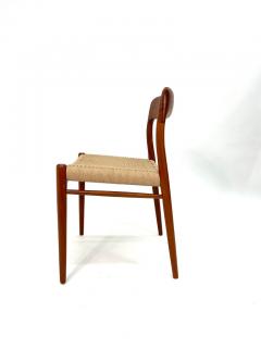 Niels Otto M ller 1960s Set of 8 Niels Moller Model 71 Teak Chairs with new danish rope - 3144617