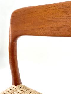 Niels Otto M ller 1960s Set of 8 Niels Moller Model 71 Teak Chairs with new danish rope - 3144620