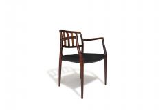 Niels Otto M ller Four 4 Niels O Moller Model 66 Rosewood and Leather Armchairs Restored - 4009398