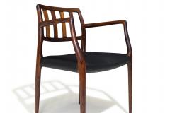 Niels Otto M ller Four 4 Niels O Moller Model 66 Rosewood and Leather Armchairs Restored - 4009399