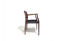 Niels Otto M ller Four 4 Niels O Moller Model 66 Rosewood and Leather Armchairs Restored - 4009400