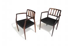 Niels Otto M ller Four 4 Niels O Moller Model 66 Rosewood and Leather Armchairs Restored - 4009402