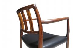 Niels Otto M ller Four 4 Niels O Moller Model 66 Rosewood and Leather Armchairs Restored - 4009404