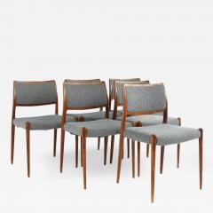 Niels Otto M ller Niels Moller Model 80 Mid Century Rosewood Dining Chairs Set of 6 - 2584720