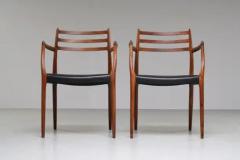 Niels Otto M ller Niels Otto M lller set of two Chair 62 in Rosewood and Leather Denmark 1960s - 3796689