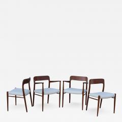 Niels Otto M ller Niels Otto Moller Model 75 Teak And Leather Dining Chairs - 2451540