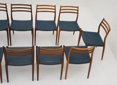 Niels Otto M ller Scandinavian Midcentury Dining Chairs Model 78 by Niels Otto M ller - 3244864