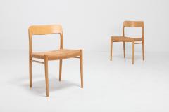 Niels Otto M ller Scandinavian Modern Chairs in Oak by N O M ller for J L Moller 1970s - 984440