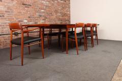 Niels Otto M ller Set of Eight Danish Teak and Leather Niels O M ller Dining Chairs Models 75 56 - 4497746