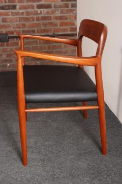 Niels Otto M ller Set of Eight Danish Teak and Leather Niels O M ller Dining Chairs Models 75 56 - 4497748
