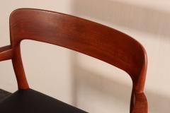 Niels Otto M ller Set of Eight Danish Teak and Leather Niels O M ller Dining Chairs Models 75 56 - 4497760