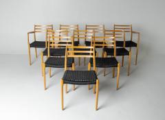 Niels Otto M ller Set of Ten Niels Otto M ller Model 78 and Model 62 Dining Chairs in Tiger Maple - 4706505