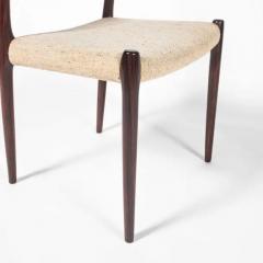 Niels Otto M ller Six Moller 83 Side Chair in Rosewood Kvadrat Oatmeal Wool - 3260889