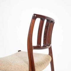 Niels Otto M ller Six Moller 83 Side Chair in Rosewood Kvadrat Oatmeal Wool - 3260894