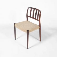 Niels Otto M ller Six Moller 83 Side Chair in Rosewood Kvadrat Oatmeal Wool - 3260961