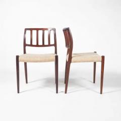 Niels Otto M ller Six Moller 83 Side Chair in Rosewood Kvadrat Oatmeal Wool - 3260965