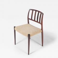 Niels Otto M ller Six Moller 83 Side Chair in Rosewood Kvadrat Oatmeal Wool - 3272982
