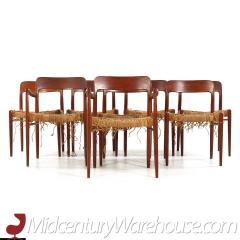 Niels Otto Moller Niels Moller Mid Century Teak Model 75 and 77 Dining Chairs Set of 8 - 3685135