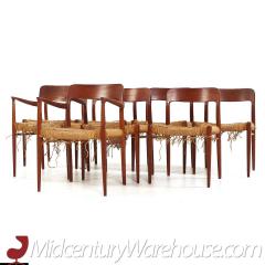 Niels Otto Moller Niels Moller Mid Century Teak Model 75 and 77 Dining Chairs Set of 8 - 3685136