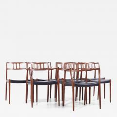 Niels Otto Moller Niels Moller Model 79 and 64 Mid Century Danish Teak Dining Chairs Set of 8 - 3679531