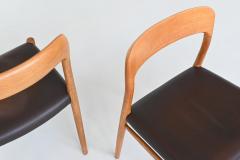 Niels Otto Moller Niels Otto Moller model 75 dining chairs in oak Denmark 1954 - 4165033