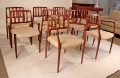 Niels Otto Moller Set of 10 Dining Chairs in East Indian Rosewood by Niels Otto Moller - 699451