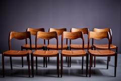 Niels Otto Moller Set of eight Rosewood Dining Chairs Model 71 by Niels O M ller - 3828982