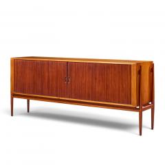 Niels Vodder Niels Vodder NV54 Mid Century Danish Teak Tambour Door Credenza - 4824719