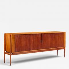 Niels Vodder Niels Vodder NV54 Mid Century Danish Teak Tambour Door Credenza - 4825255