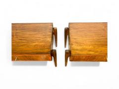 Night Stands with drawer in Caviuna wood Unknown 1950s Lot 830 - 4215479