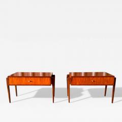 Night Stands with drawer in Caviuna wood Unknown 1950s Lot 830A - 4412163