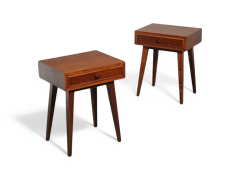 Night Stands with drawer in Hardwood Tepperman 1950s Lot 816 - 4098133