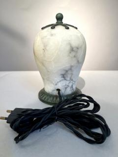 Nightlight in alabaster and bronze Art Deco period France circa 1930 - 3364280