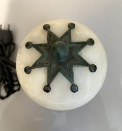 Nightlight in alabaster and bronze Art Deco period France circa 1930 - 3364284