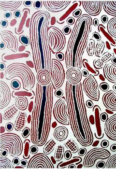 Nigura Napurrula Aboriginal Painting by Nigura Napurrula My country Rock Holes  - 91683