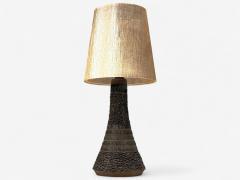 Nila Keramik Brown Ceramic Table Lamp Sweden 1970s - 4358777