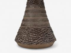 Nila Keramik Brown Ceramic Table Lamp Sweden 1970s - 4358780