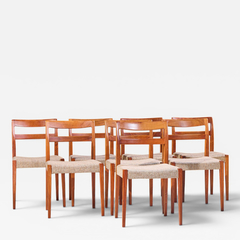 Nils Johnnson Nils Jonsson for Troeds Garmi Mid Century Danish Teak Dining Chairs Set of 8 - 4694714