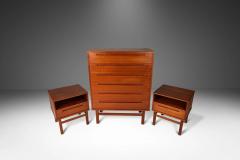 Nils Jonsson Danish Modern Six Drawer Tall Dresser w Matching End Tables in Teak - 3091436