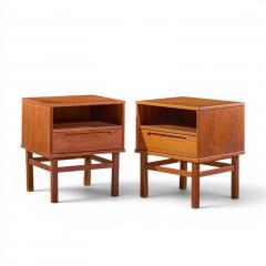 Nils Jonsson Nils Jonsson for T rring M belfabrik Mid Century Danish Teak Nightstands Pair - 4691025